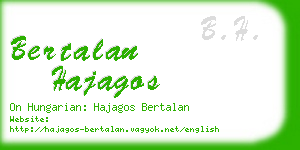 bertalan hajagos business card